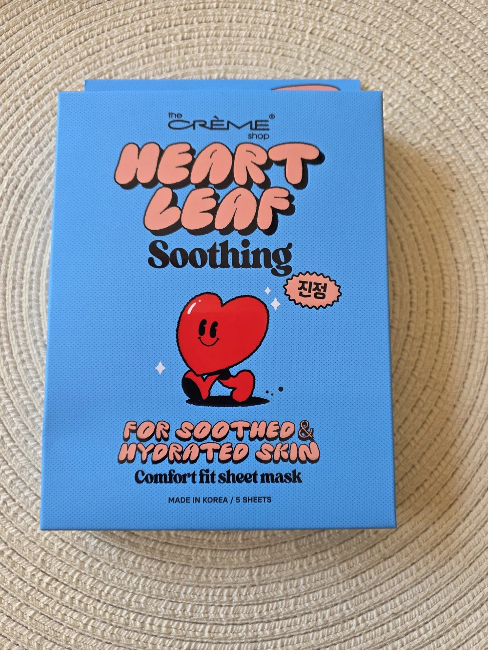 The Crème Shop Heart Leaf Soothing Sheet Mask - Blue